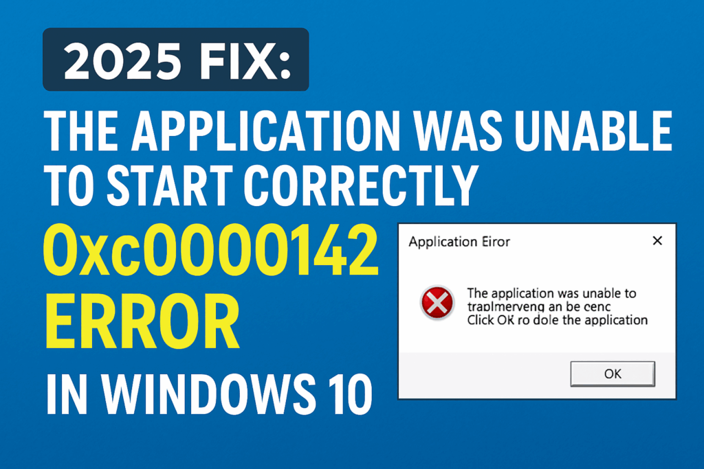 0xc0000142 Error in Windows 10