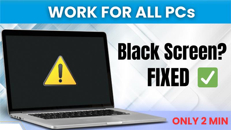 Windows 11 Black Screen FIXED! 🔧 (With or Without Cursor)