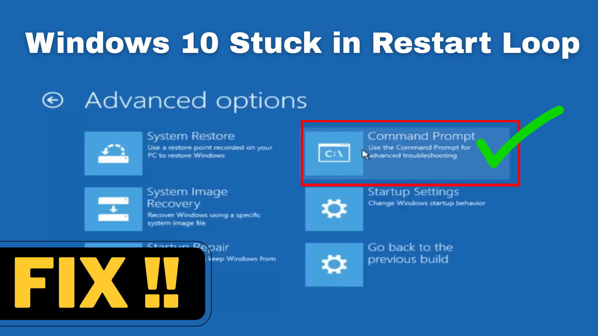 Windows 10 Stuck in Restart Loop – FIXED
