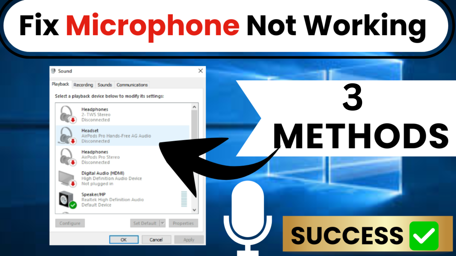 Fix Microphone Not Working on Windows 10 2025 Step-by-Step Guide