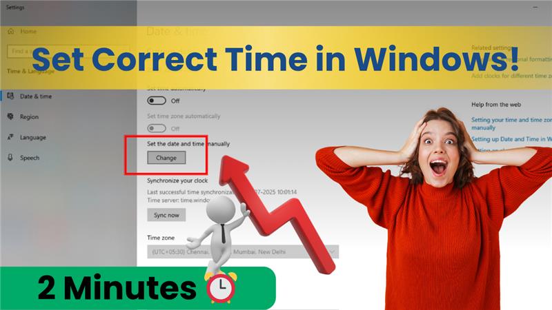Change System Date &amp; Time in Windows 10 (2025 Update)