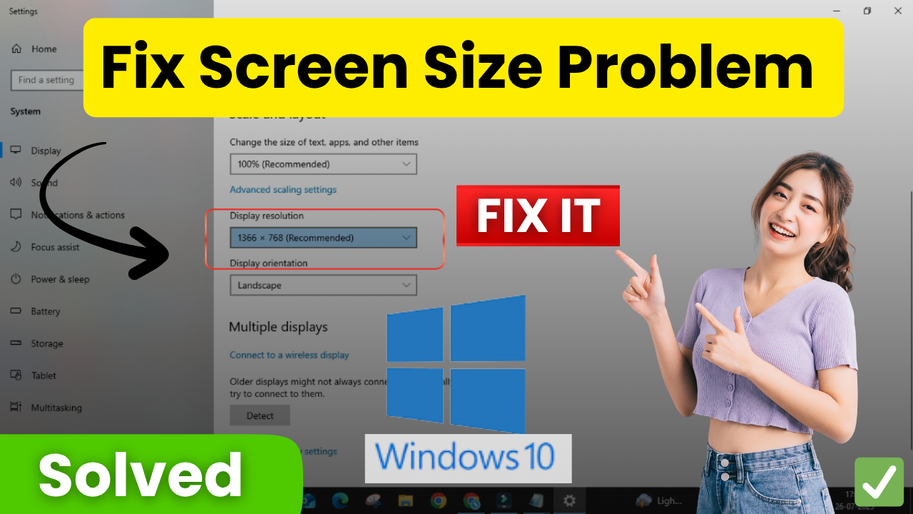 Windows 10 Display Too Big or Small Fix Screen Fit &amp; Overscan