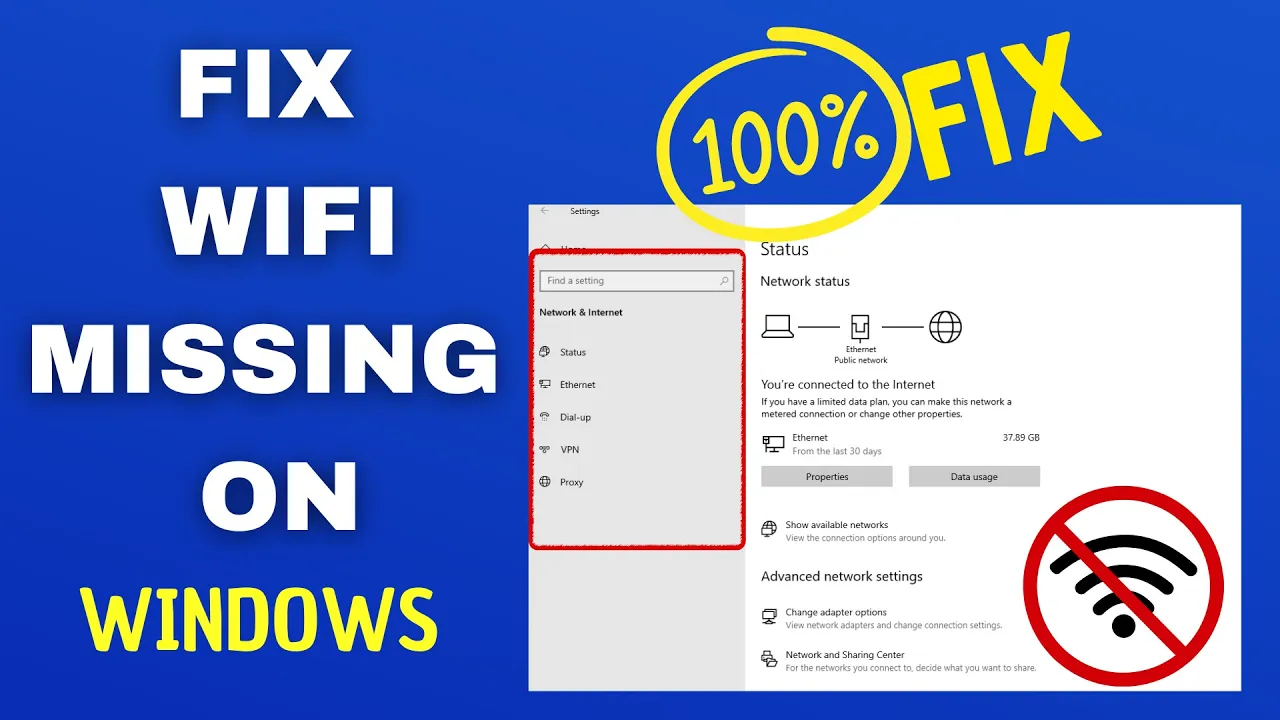 Fix WiFi Not Showing in Settings on Windows 1011 [Quick Solution]