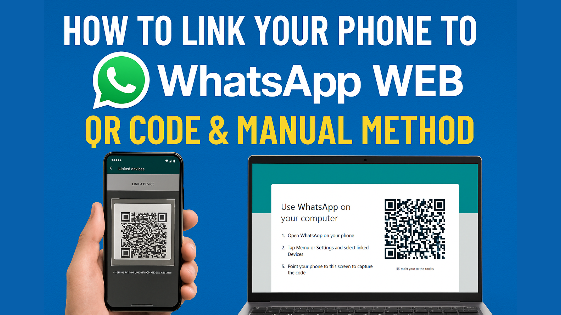 How to Link Your Phone to WhatsApp Web - QR Code &amp; Manual Method