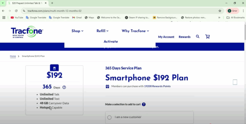 Activate Tracfone with Prepaid Service