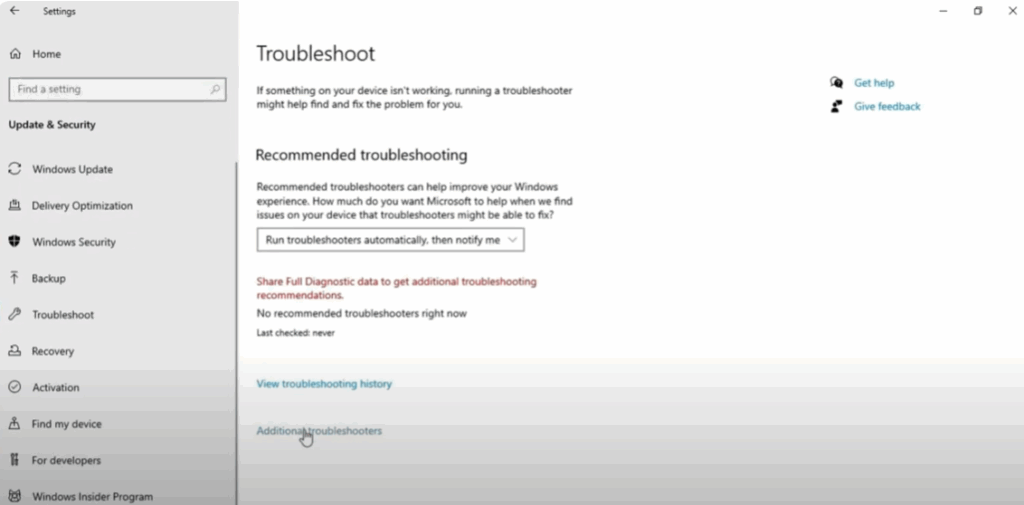 Additional Troubleshooting