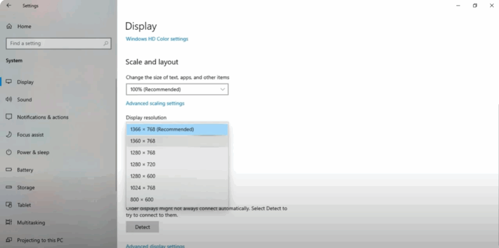 Adjust Display Settings