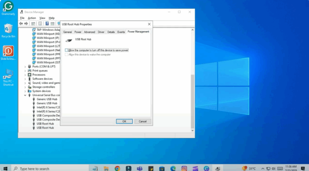 Check Power Settings
