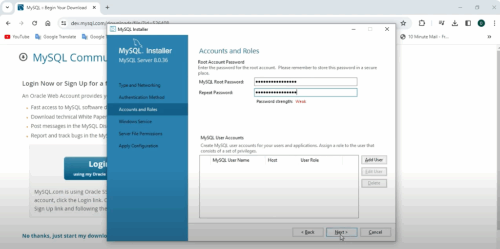 Configure MySQL Server