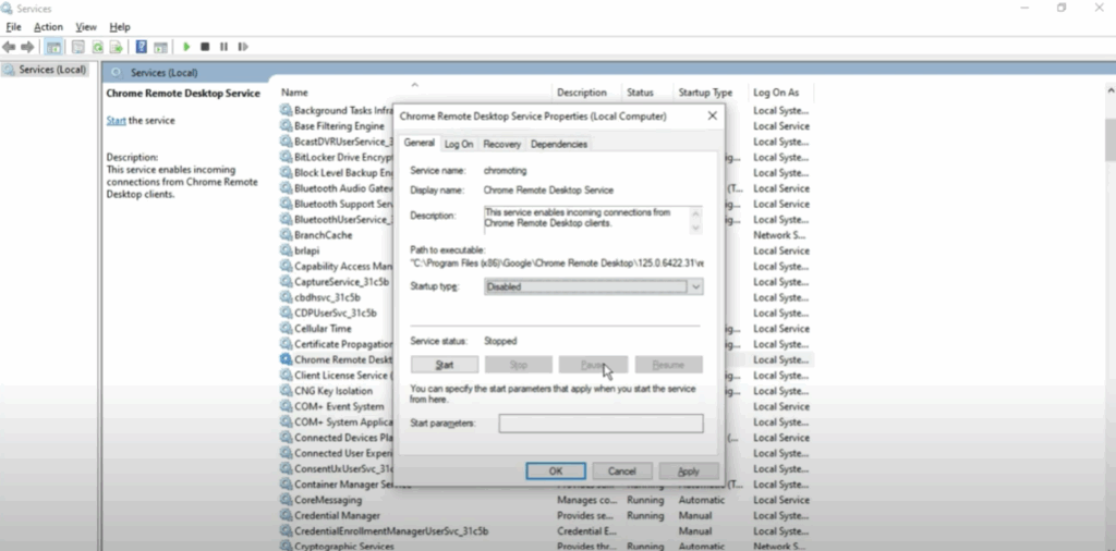 Disable the Connected Devices Platform Service