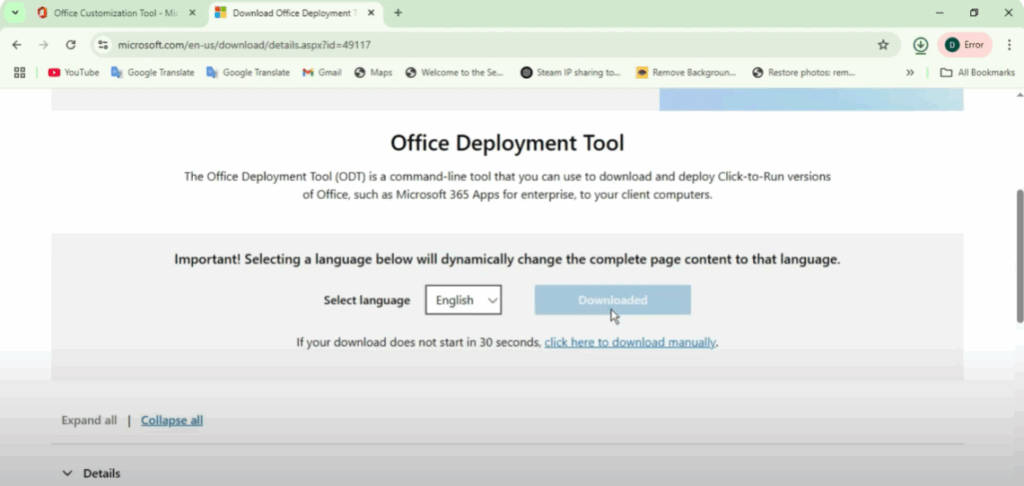 Download Office Deployment Tool