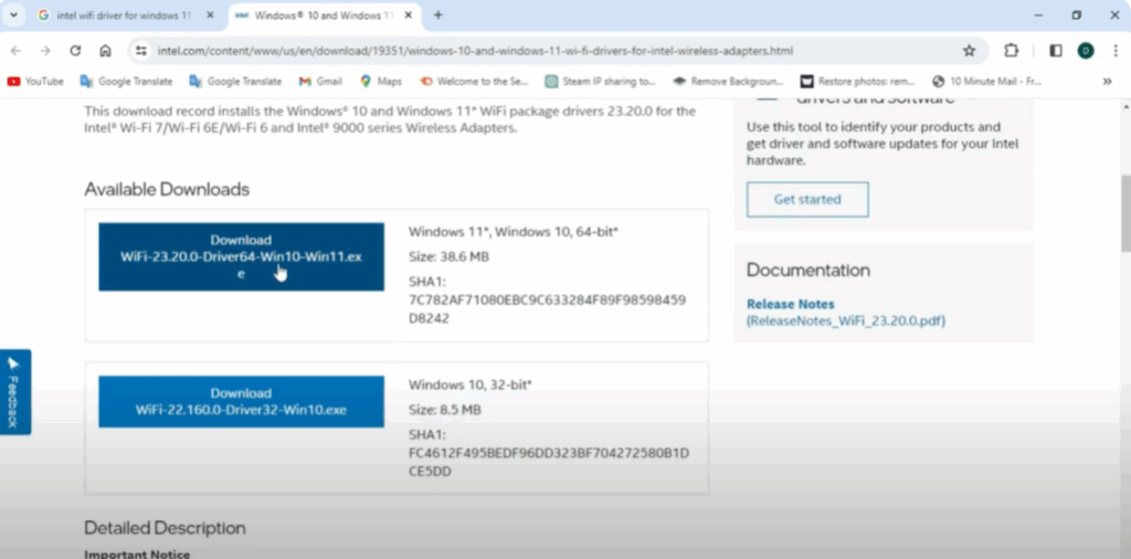 Download and Install Intel Wi-Fi Driver