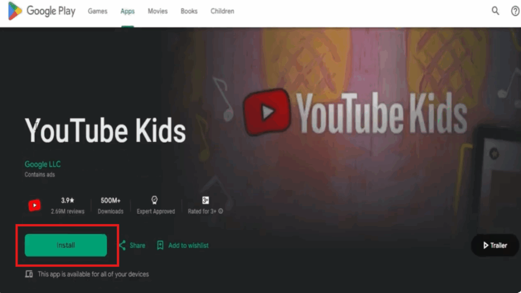 Download and Install YouTube Kids