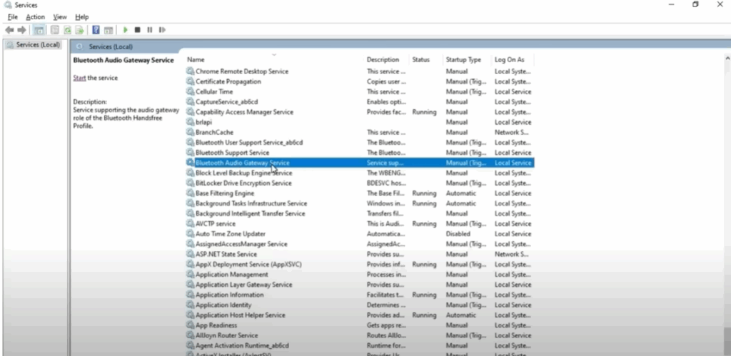 Enable Bluetooth Services