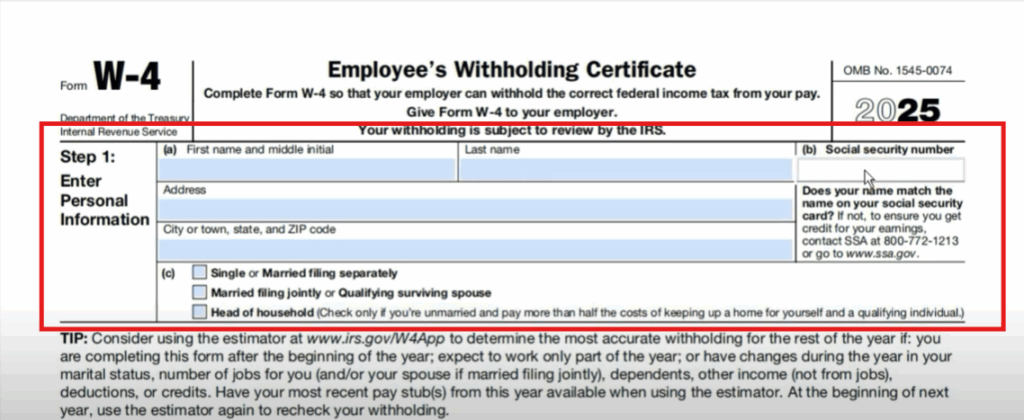 Enter Personal Information