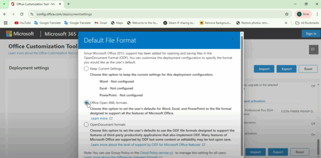 Export Configuration File