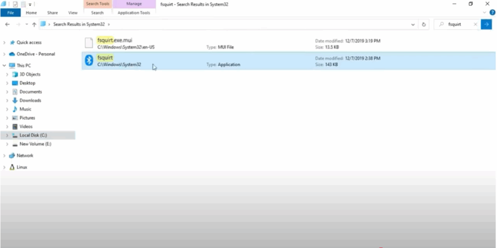 Find Bluetooth from File Explorer