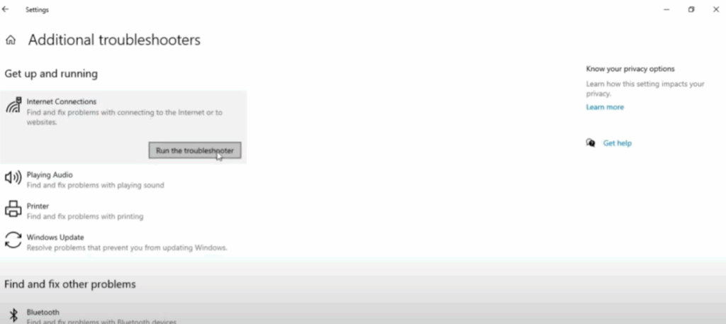 Fix Wi-Fi by Running Windows Network Troubleshooter