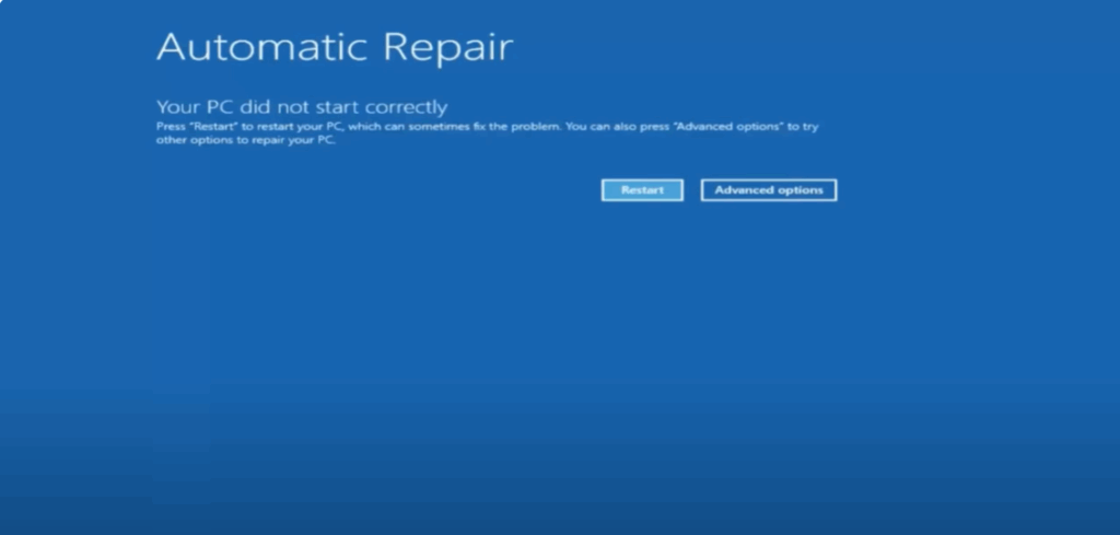 Force Automatic Repair Mode