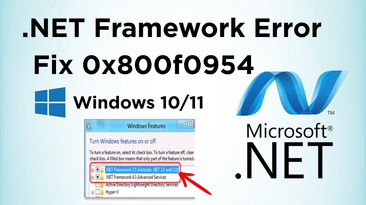 How to Fix .NET Framework 0x800f0954 Error (Windows 1110)