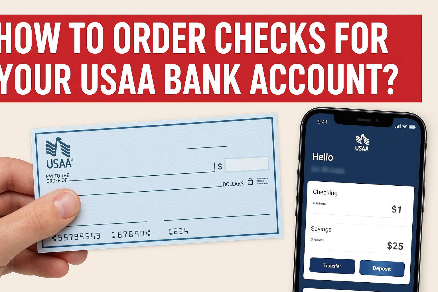 How to Order Checks for Your USAA Bank Account