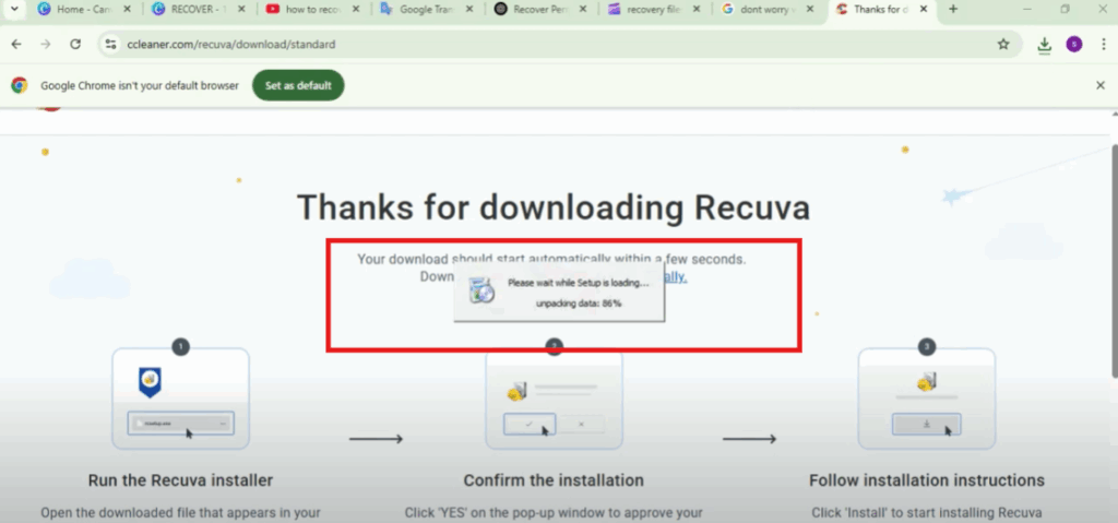 Install Recuva