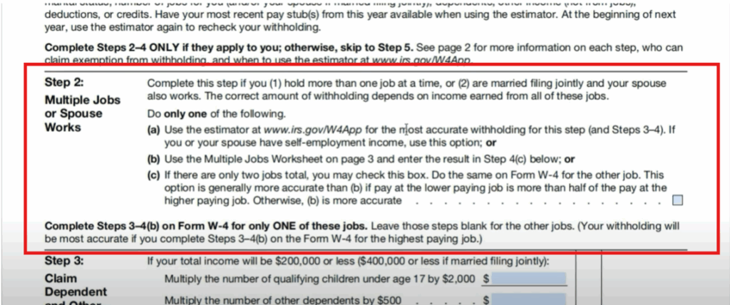 Multiple Jobs or Spouse Works
