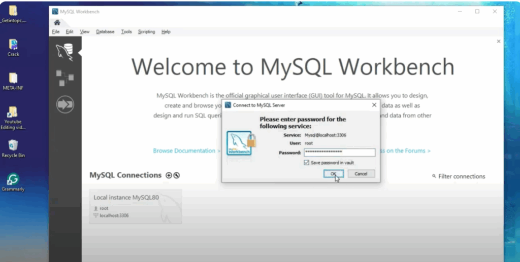 Open MySQL Workbench