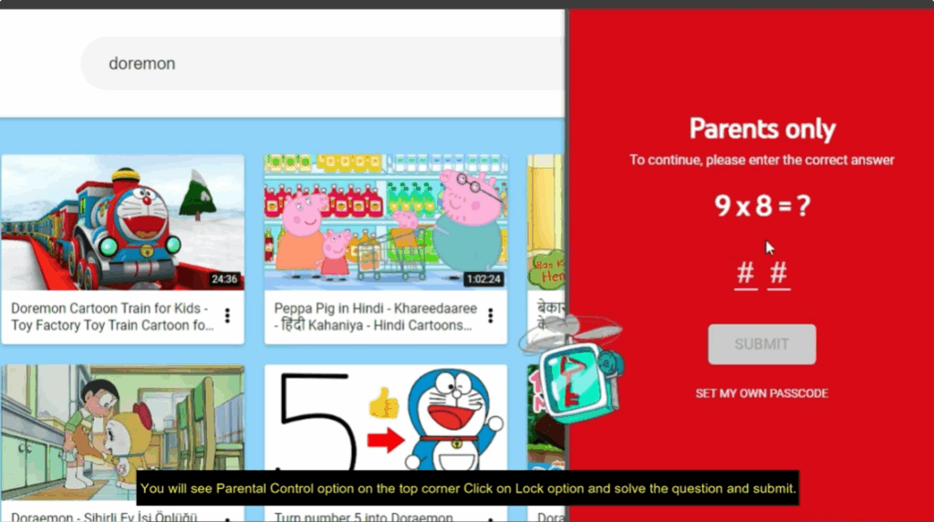 Parental Control Lock