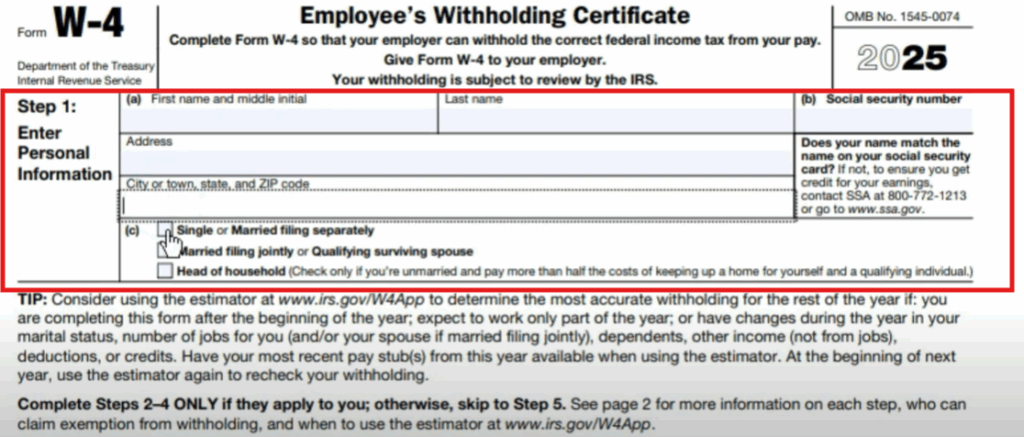 Provide Your Personal Information