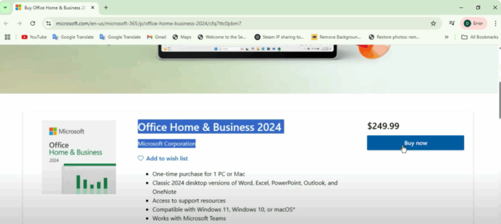 Purchase Microsoft Office 2024