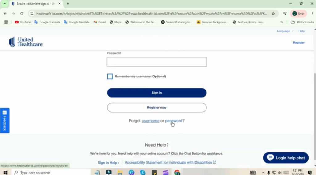 Recover Forgotten Username or Password