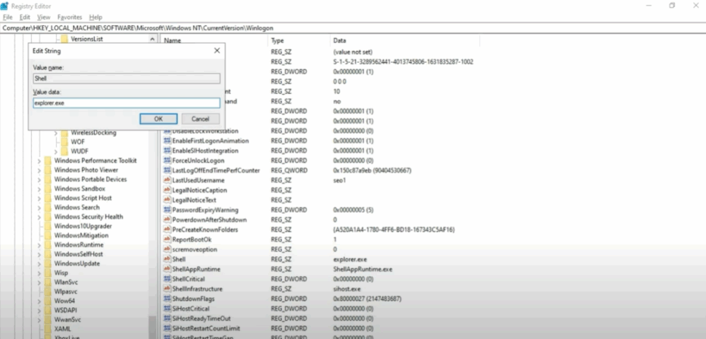 Registry Fix Using Task Manager