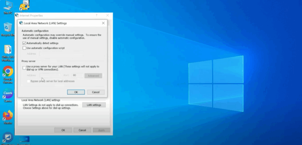 Remove Proxy Settings