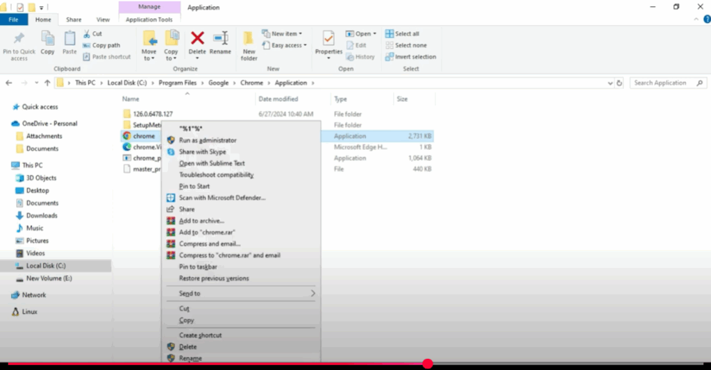 Rename the Chrome Application