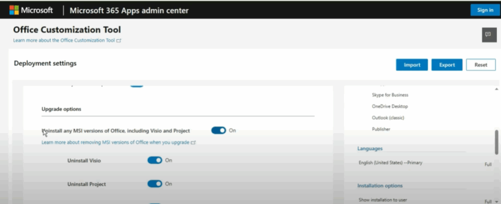 Select Language and Preferences