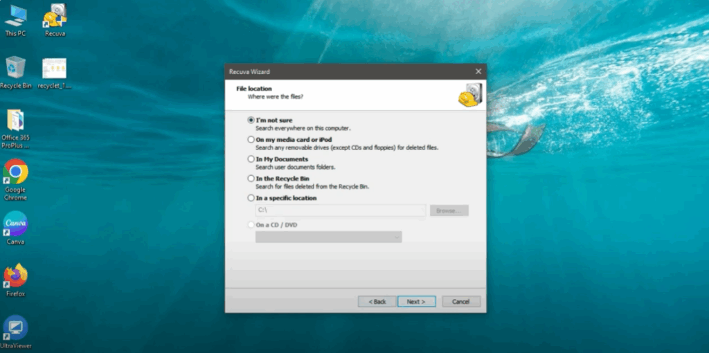 Start Recovery Wizard