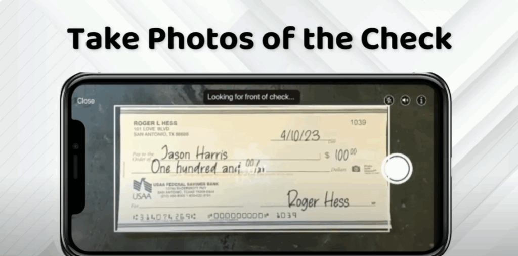 Take Photos of the Check