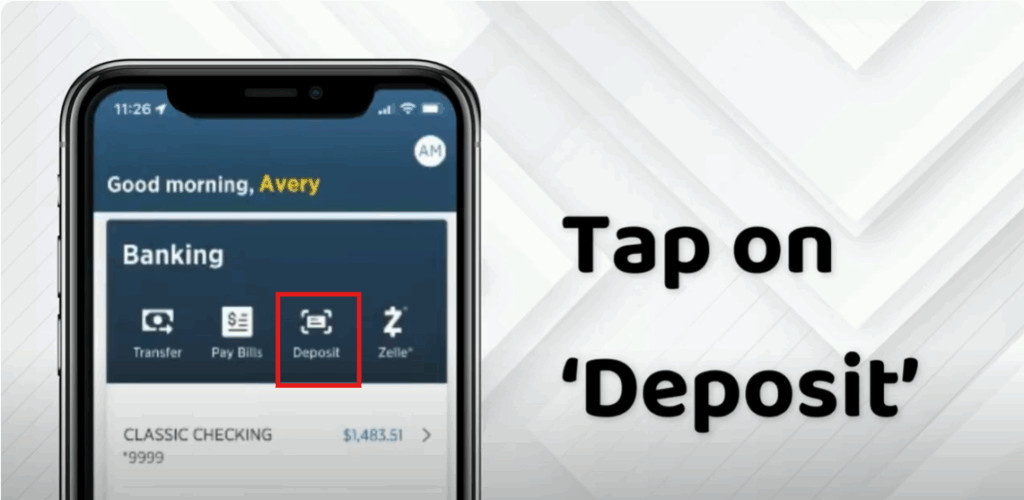 Tap on Deposit