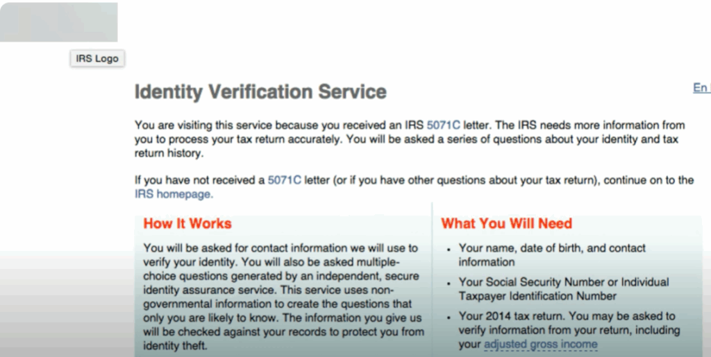 The IRS Can Request Identity Verification