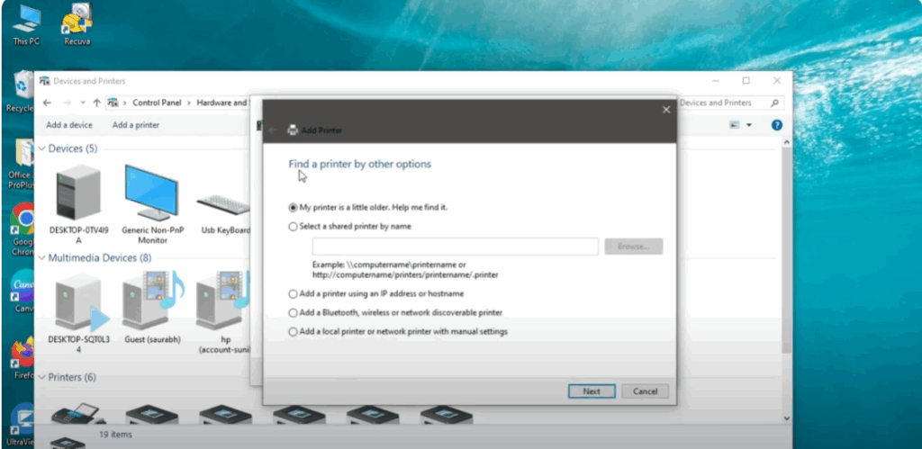 The Printer I Want Is Not Listed
