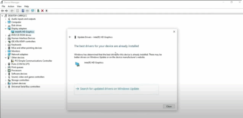 The best drivers for your device are already installed