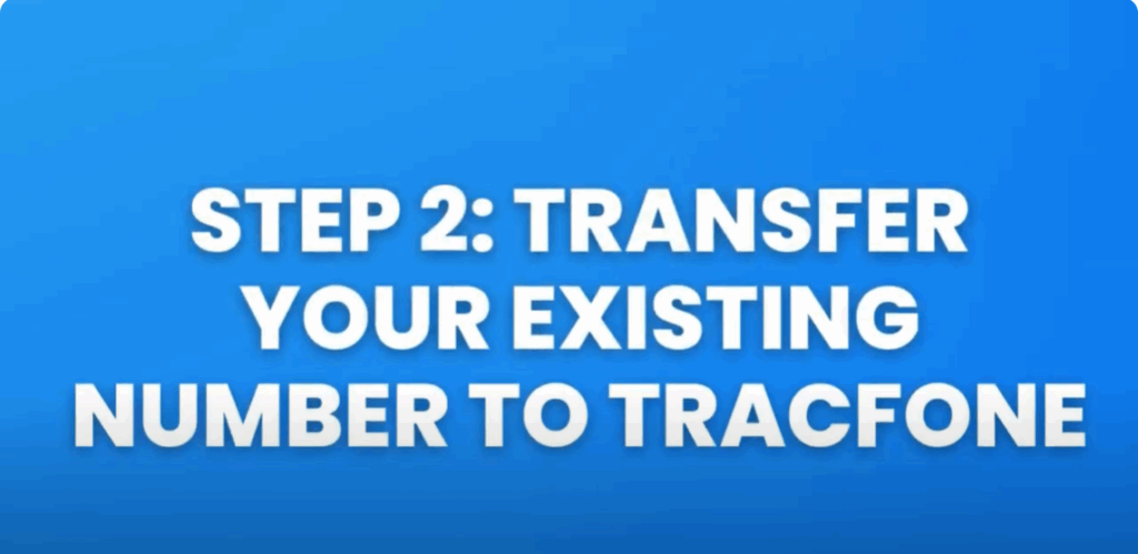 Transfer Your Existing Number to Tracfone