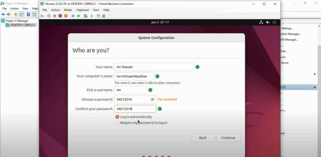 Ubuntu virtual machine