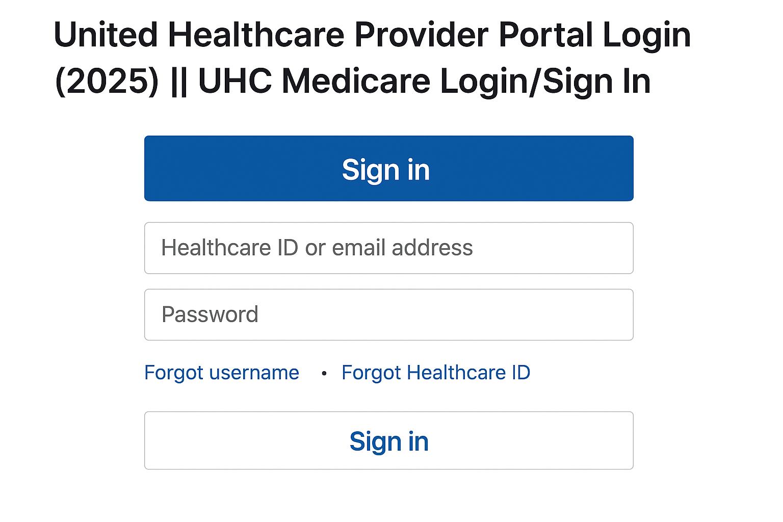 United Healthcare Provider Portal Login