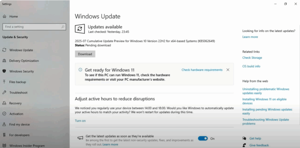 Update Windows