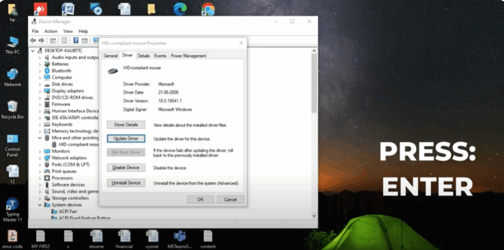 Update the Mouse Driver