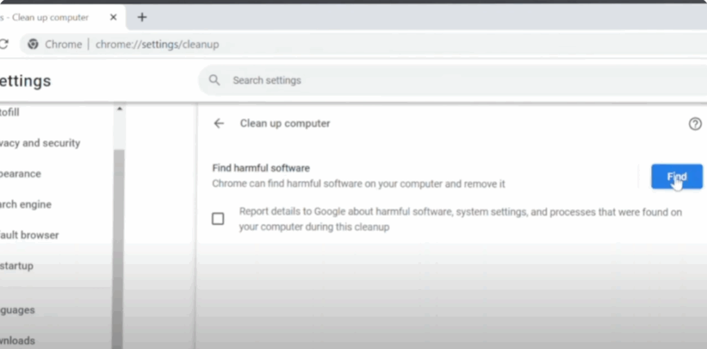 Use Chrome’s Cleanup Tool