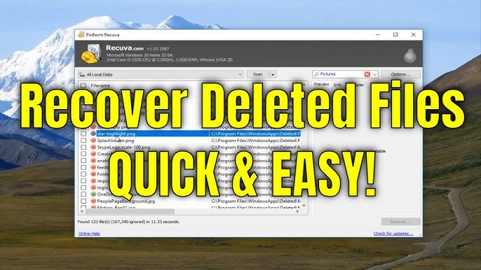 recover deleted files