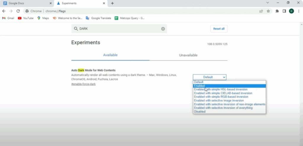 Auto Dark Mode for Web Contents